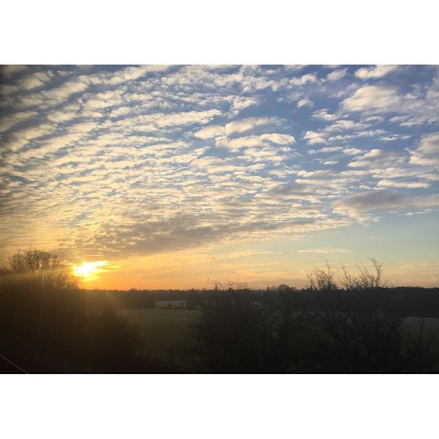 View from the commute this morning! #sky #clouds #sunrise #hello #morning #wakeup
