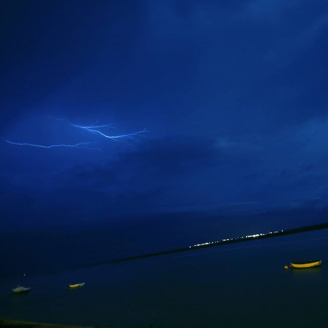 Lightning over Le Crotoy, France.