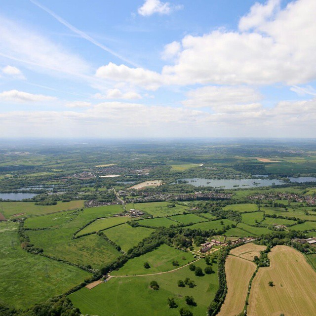 Bucks countryside as seen from the air.