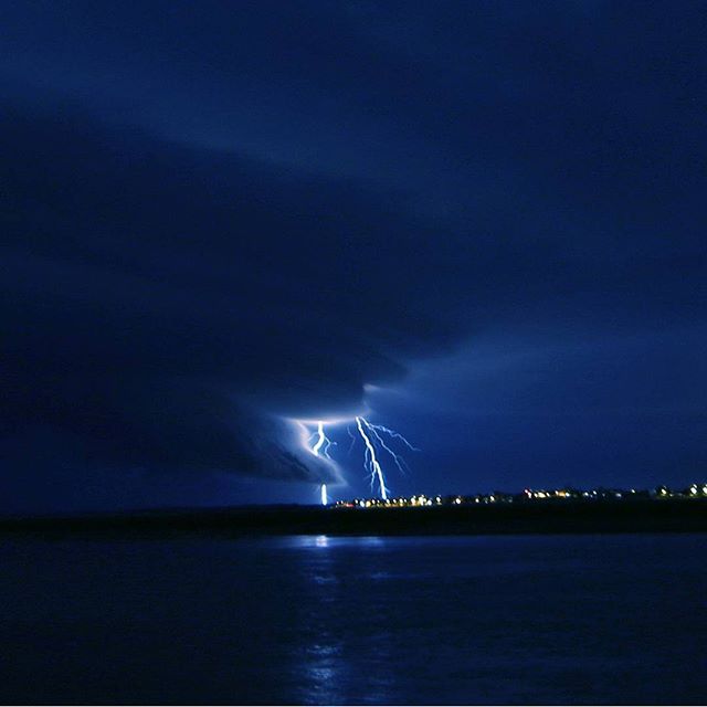 Lightning over Le Crotoy, France.