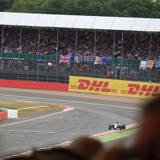Hamilton leads at Silverstone.