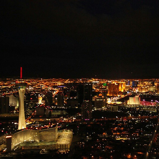 An older pic, but this was flying back into Las Vegas by helicopter last summer. Love the lights.
