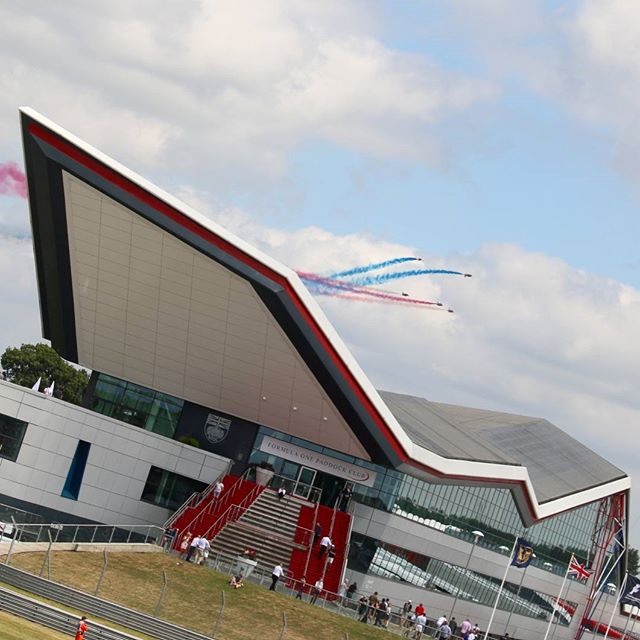 Red Arrows over Silverstone, British GP 2015.