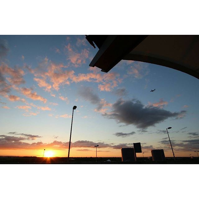 Heathrow at sunset tonight.