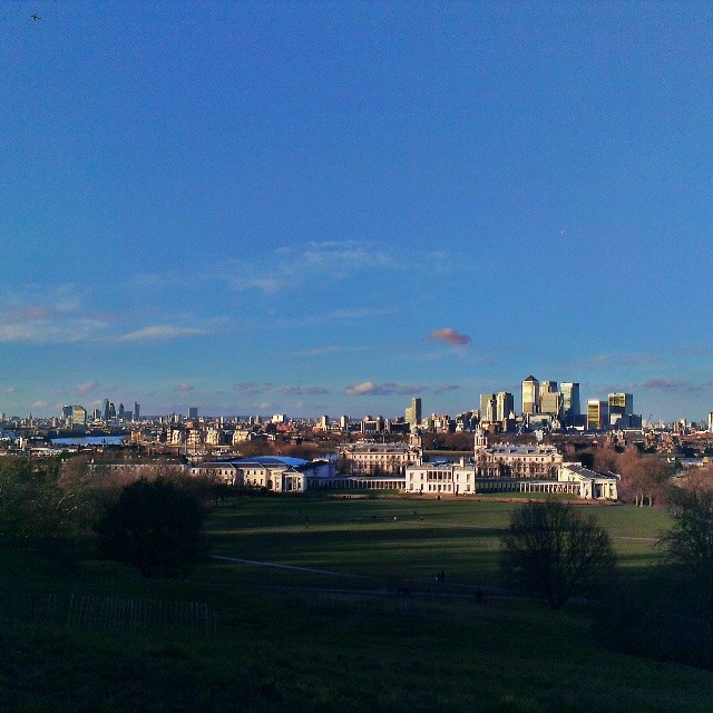 London skyline from Greenwich Park today.