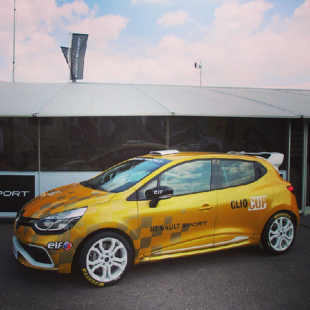 The great looking New Clio Renaultsport 2014 race car at Oulton Park.